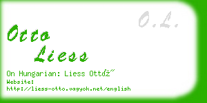 otto liess business card